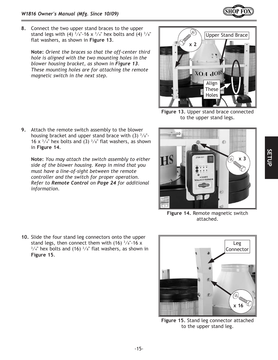 Se tu p | Woodstock SHOP FOX W1816 User Manual | Page 17 / 52