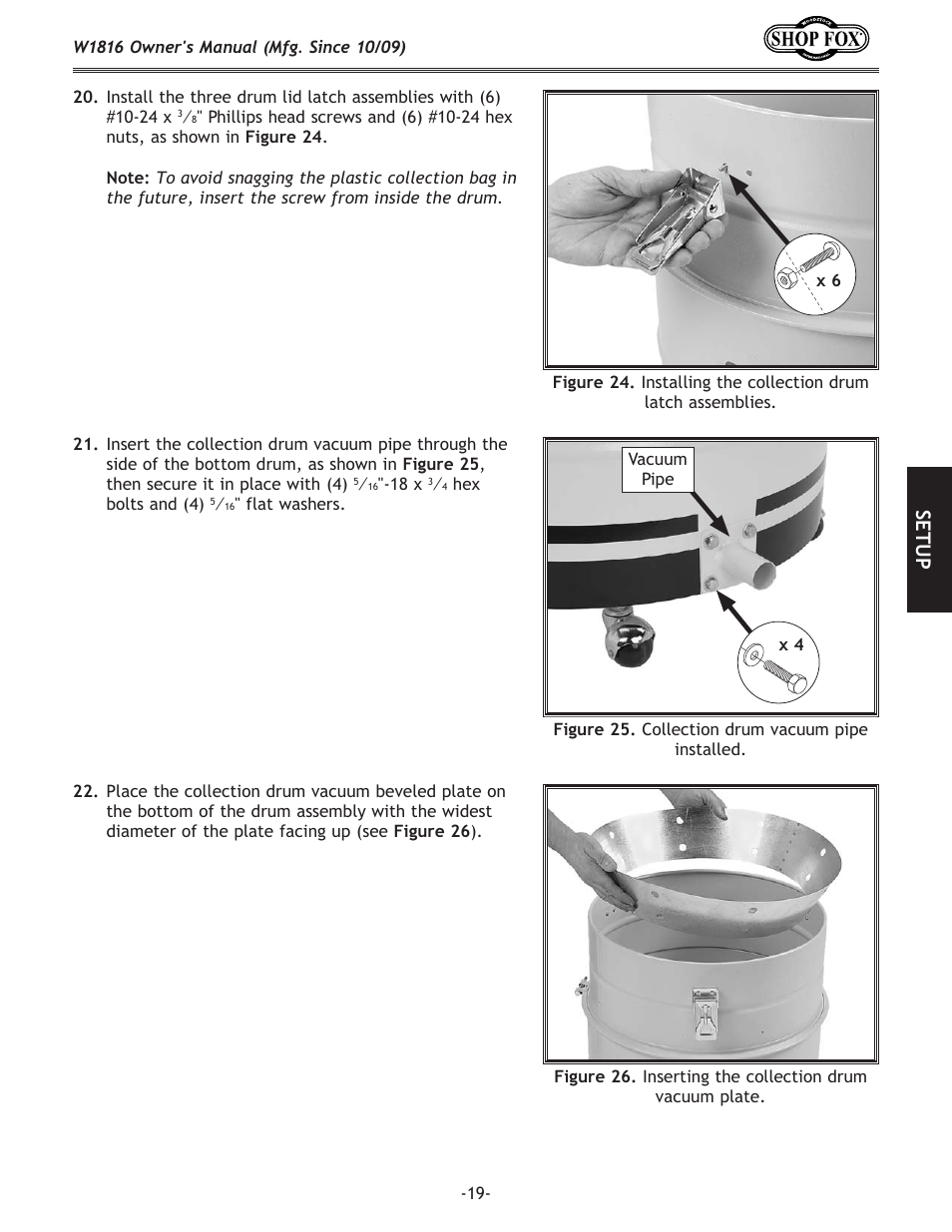 Se tu p | Woodstock SHOP FOX W1816 User Manual | Page 21 / 52