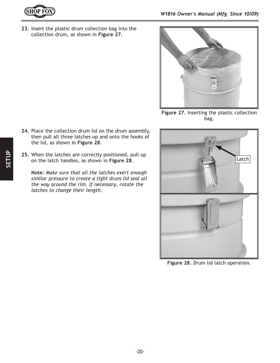 Woodstock SHOP FOX W1816 User Manual | Page 22 / 52