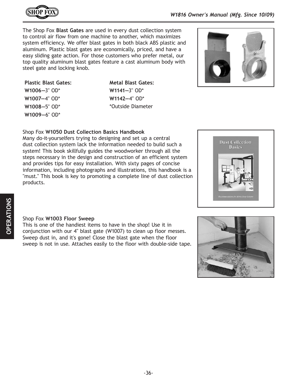 Woodstock SHOP FOX W1816 User Manual | Page 38 / 52