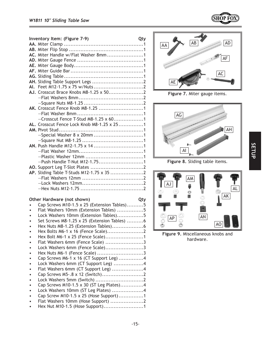 Woodstock W1811 User Manual | Page 17 / 84