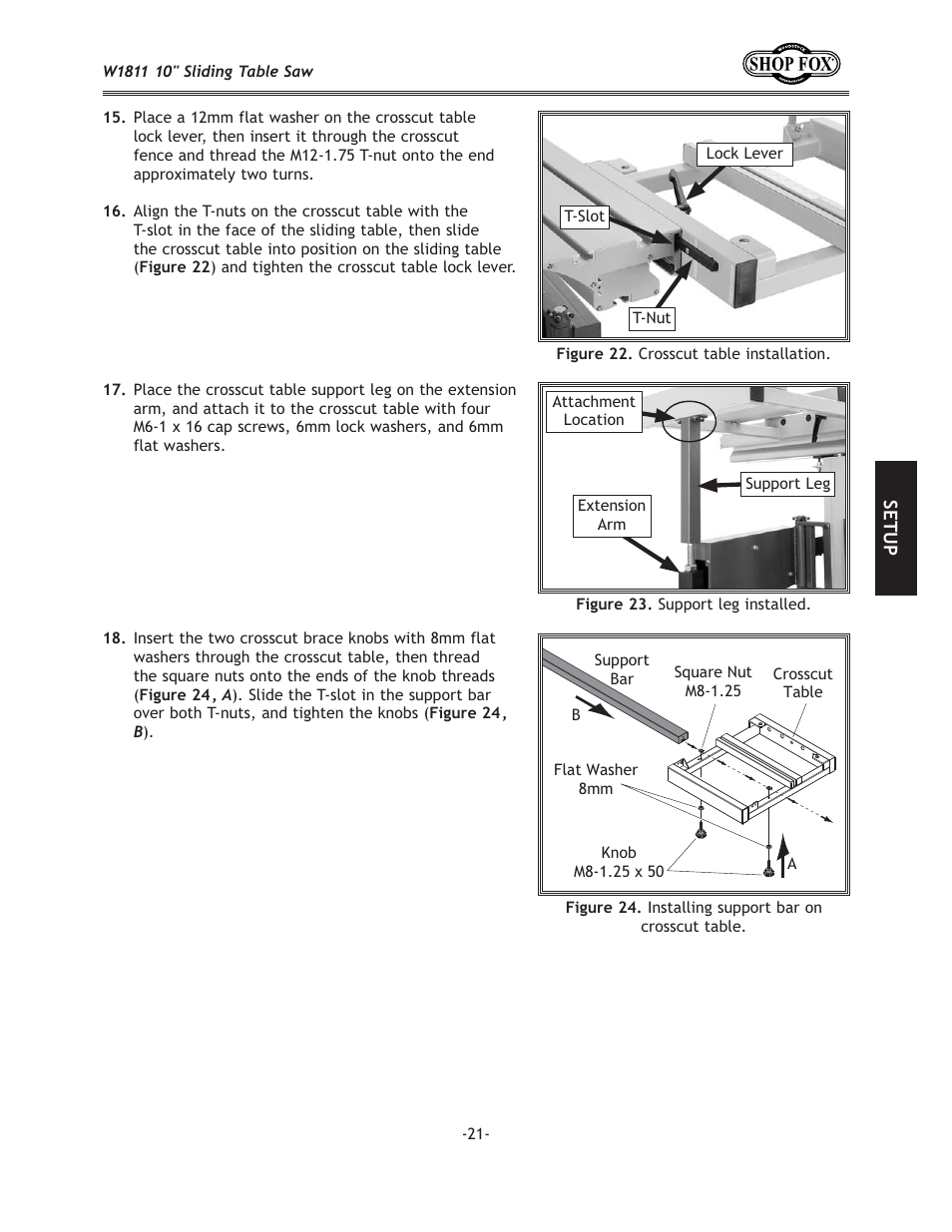 Woodstock W1811 User Manual | Page 23 / 84