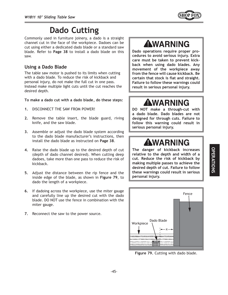 X[f:lkk`e, Lj`e^x;x[f9cx | Woodstock W1811 User Manual | Page 47 / 84