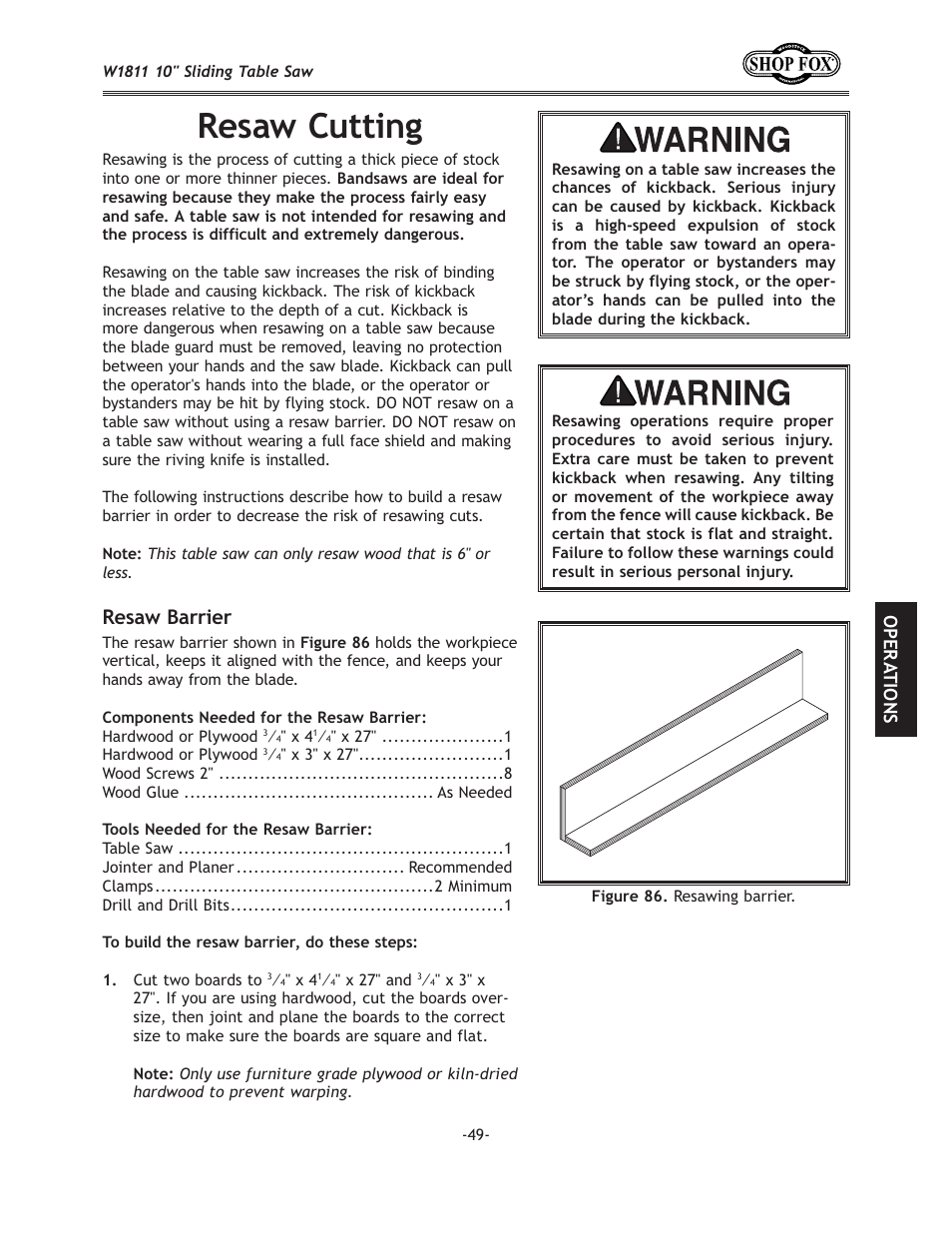 I\jxn:lkk`e, I\jxn9xii`\i, Fg < i 8 k@fej | Woodstock W1811 User Manual | Page 51 / 84