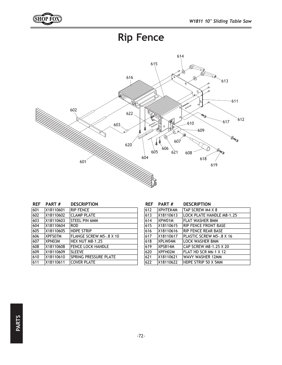 I`g=\ez, G8 i k j | Woodstock W1811 User Manual | Page 74 / 84