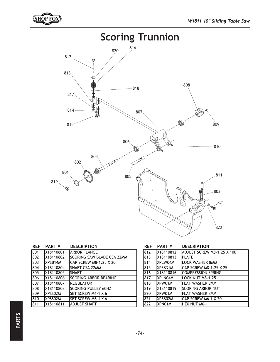 Jzfi`e^kilee`fe, G8 i k j | Woodstock W1811 User Manual | Page 76 / 84