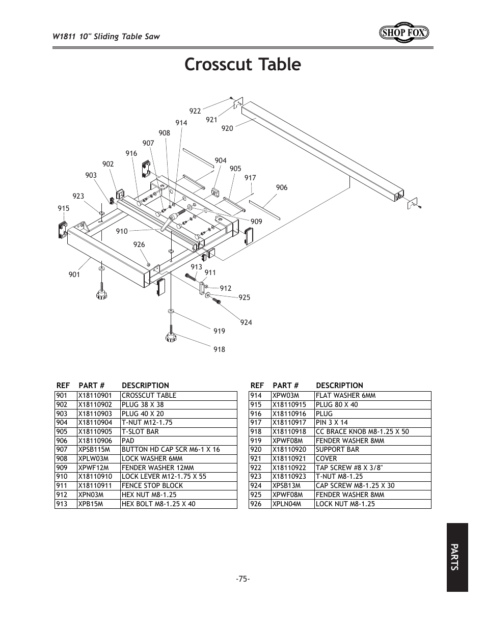 Ifjjzlkkxyc, G8 i k j | Woodstock W1811 User Manual | Page 77 / 84