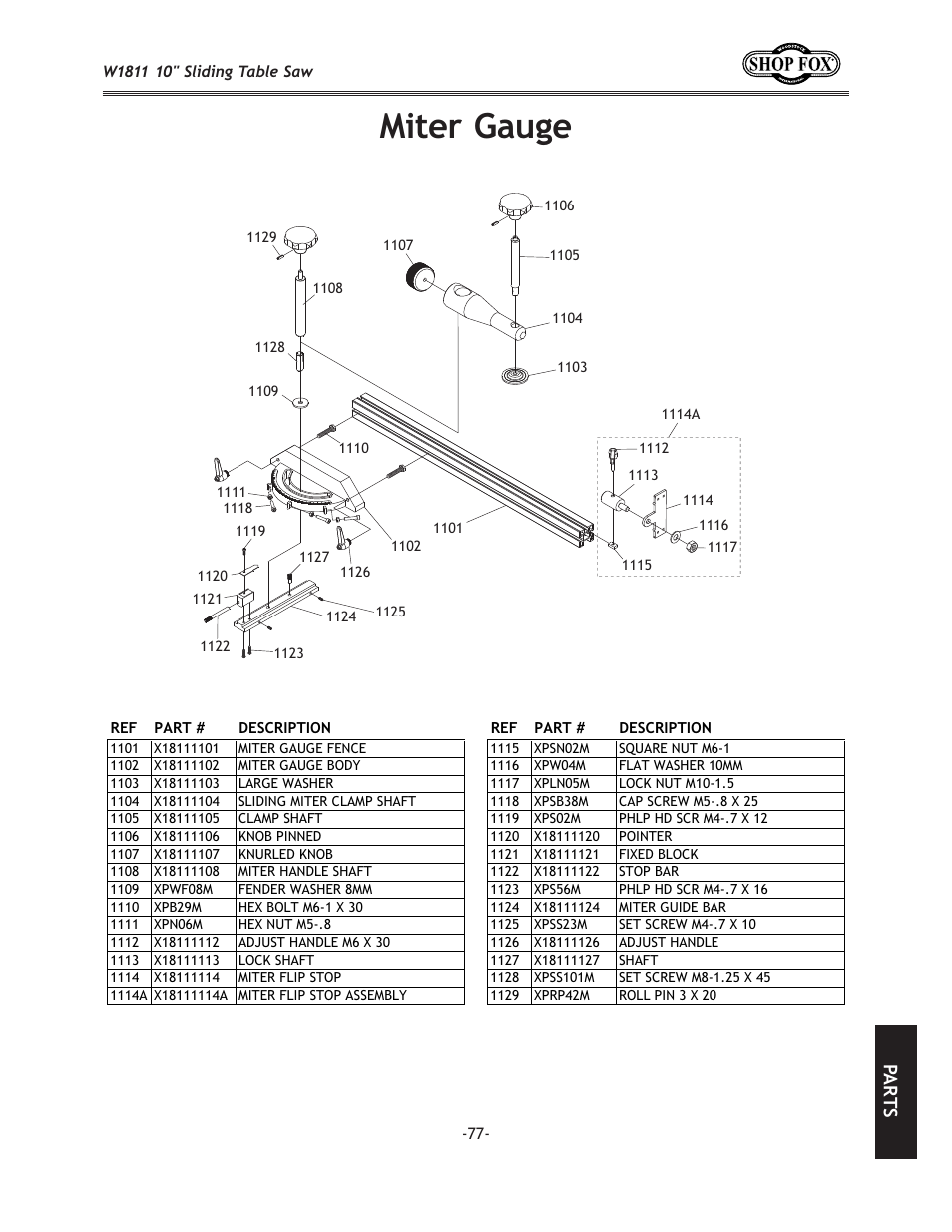 D`k\i>xl, G8 i k j | Woodstock W1811 User Manual | Page 79 / 84