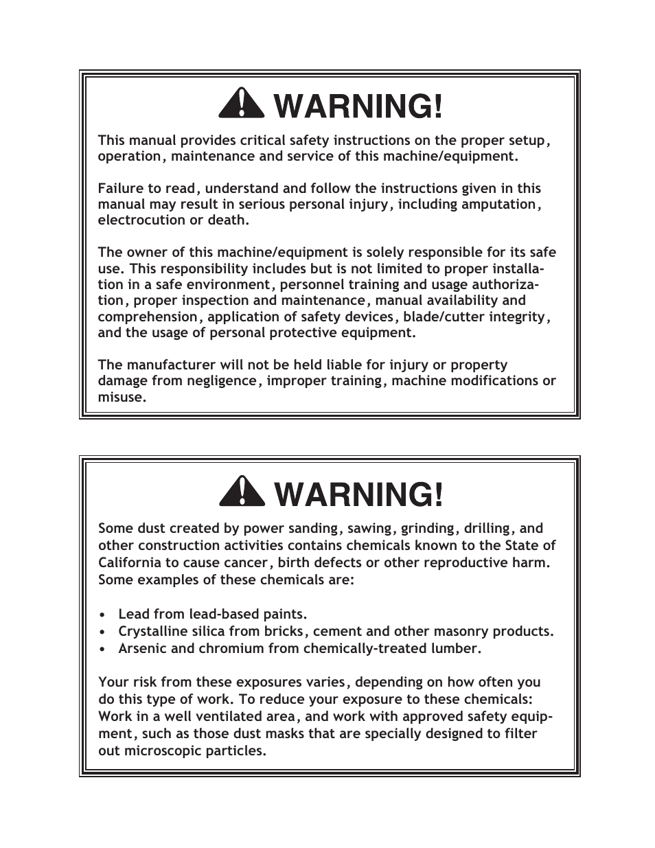 Woodstock M1109 User Manual | Page 2 / 74