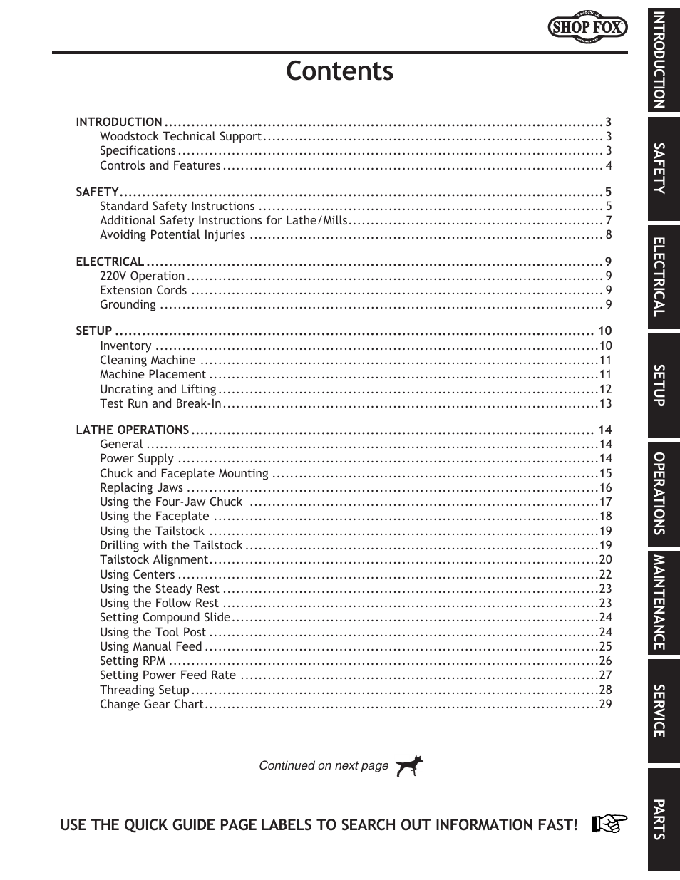 Woodstock M1109 User Manual | Page 3 / 74