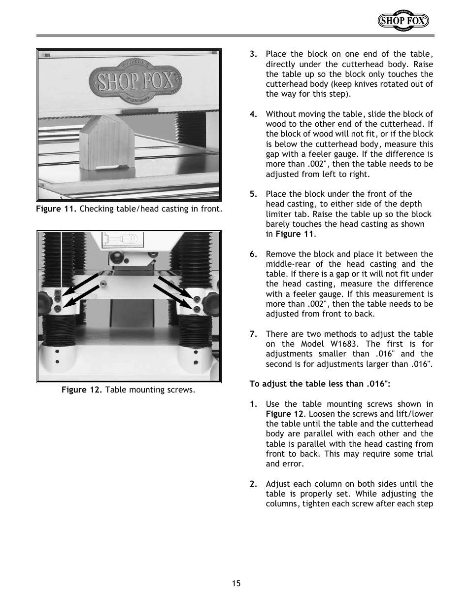 Woodstock W1683 User Manual | Page 19 / 50