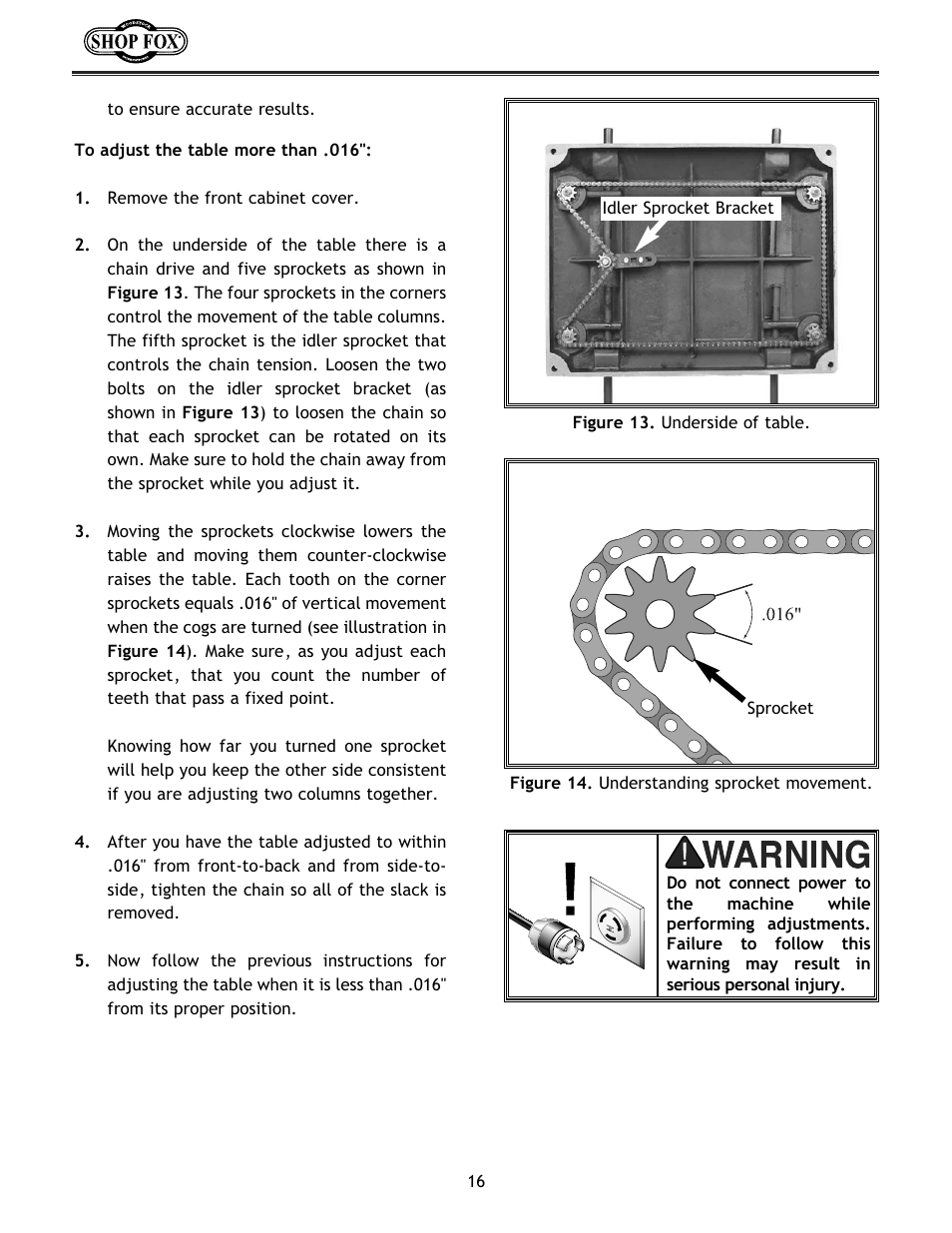 Woodstock W1683 User Manual | Page 20 / 50