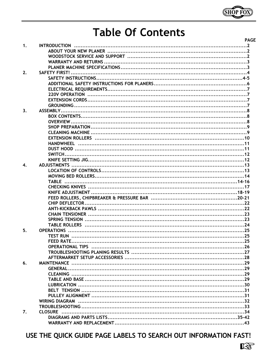 Woodstock W1683 User Manual | Page 5 / 50