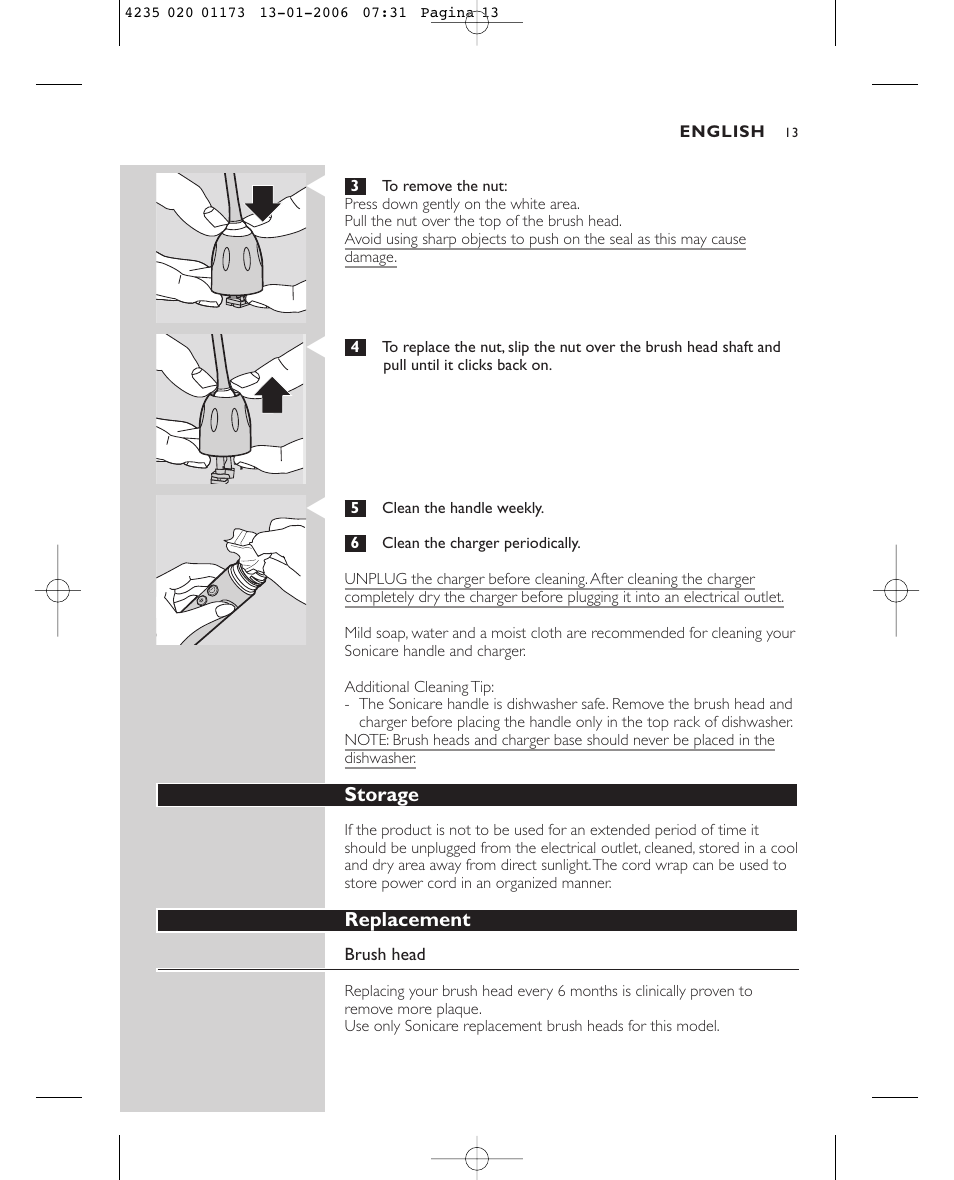 Sonicare Sonicare e7000 User Manual | Page 13 / 48