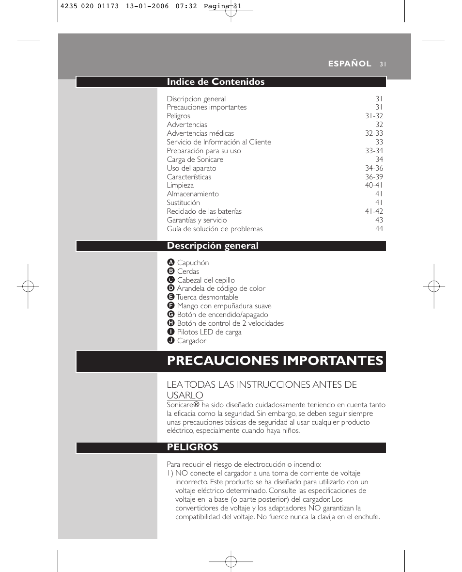 Sonicare Sonicare e7000 User Manual | Page 31 / 48