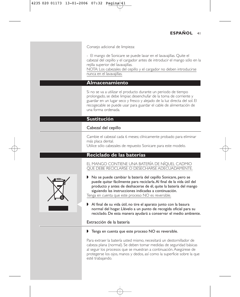 Sonicare Sonicare e7000 User Manual | Page 41 / 48
