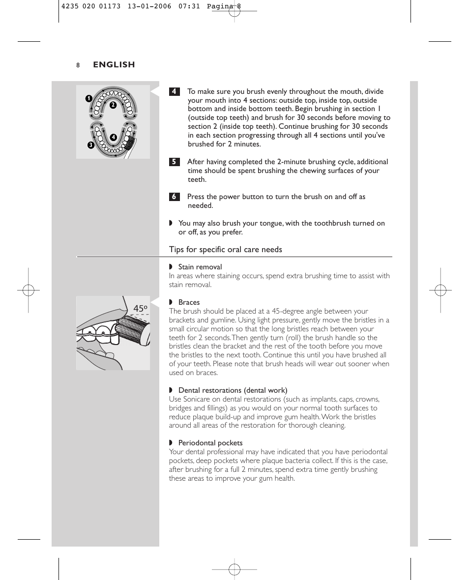 Sonicare Sonicare e7000 User Manual | Page 8 / 48