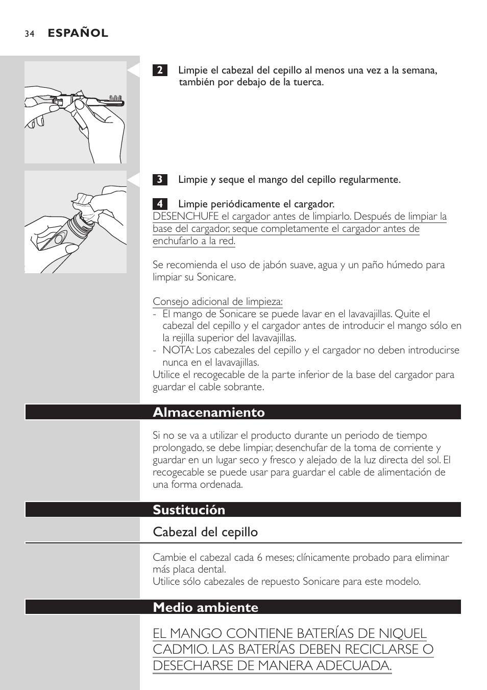 Philips Advance Têtes de brosse Sonicare User Manual | Page 34 / 40