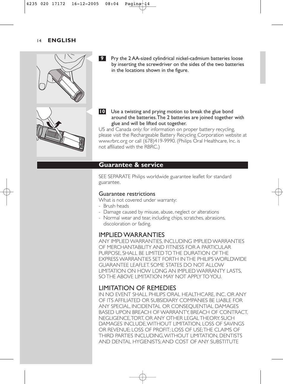 Sonicare Sonicare e5000 User Manual | Page 14 / 44