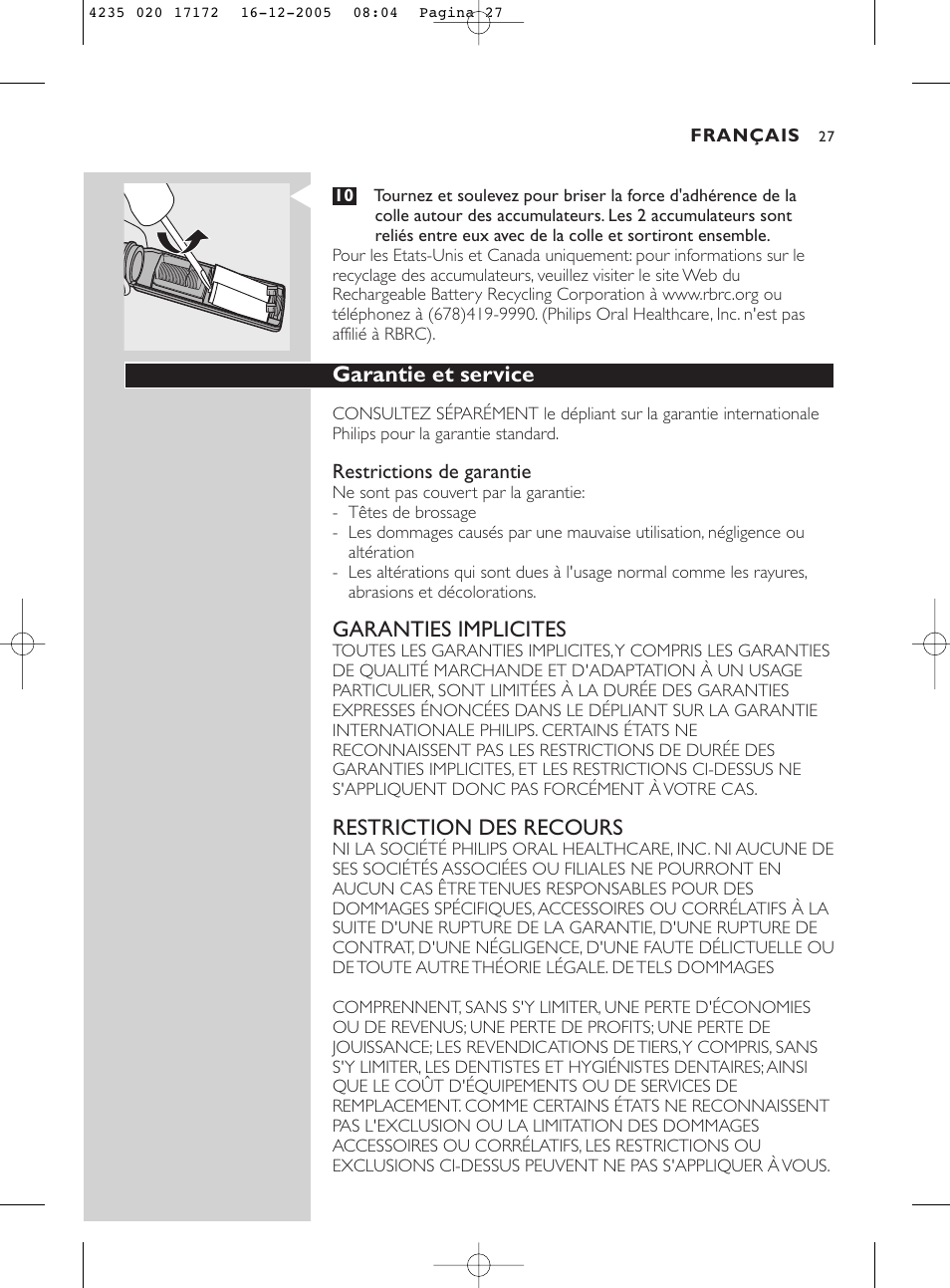 Sonicare Sonicare e5000 User Manual | Page 27 / 44