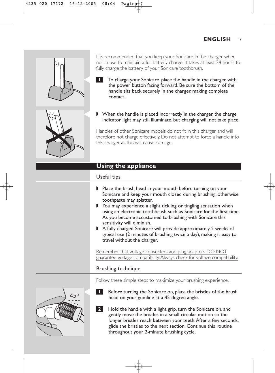 Sonicare Sonicare e5000 User Manual | Page 7 / 44