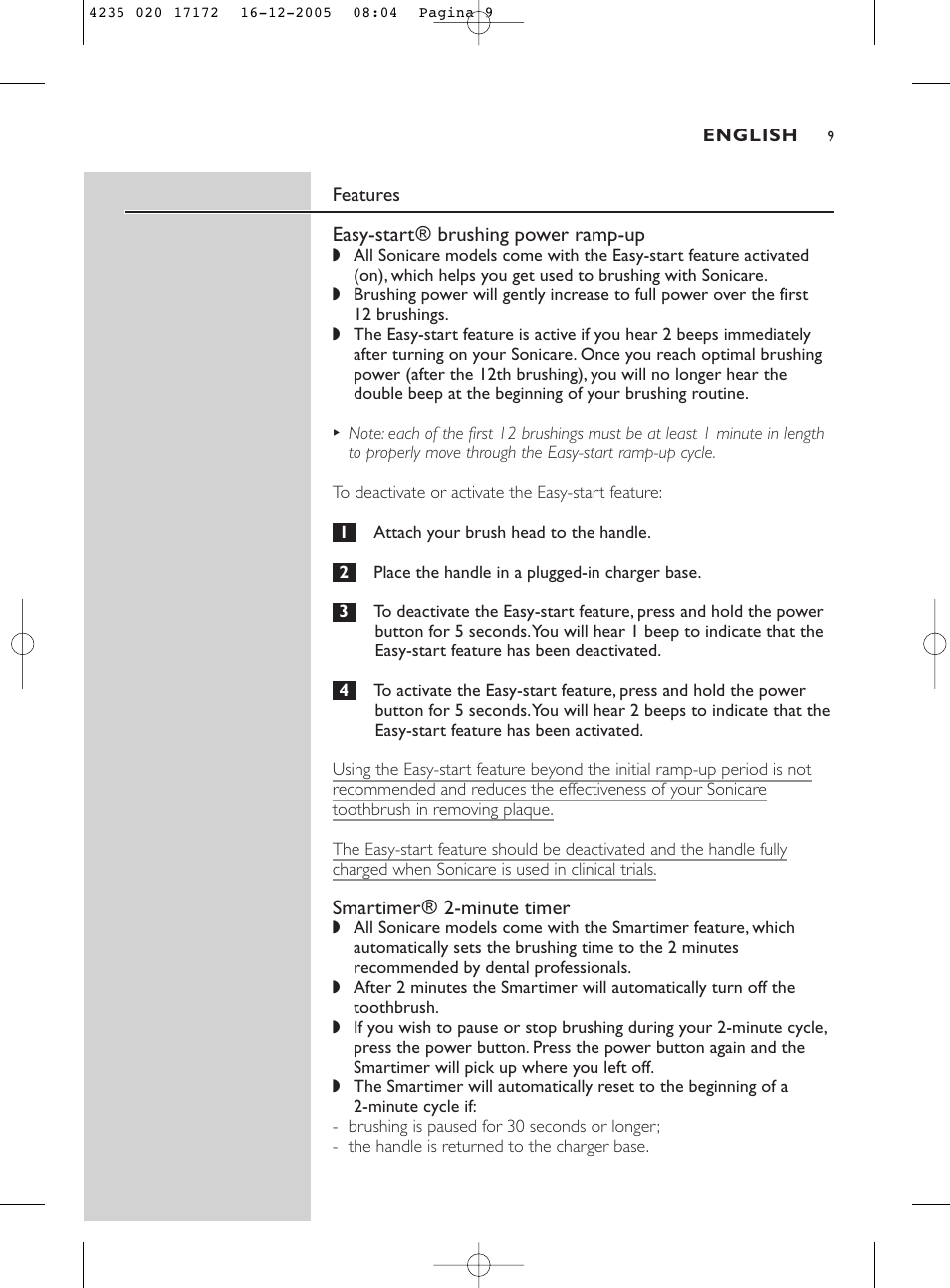 Sonicare Sonicare e5000 User Manual | Page 9 / 44