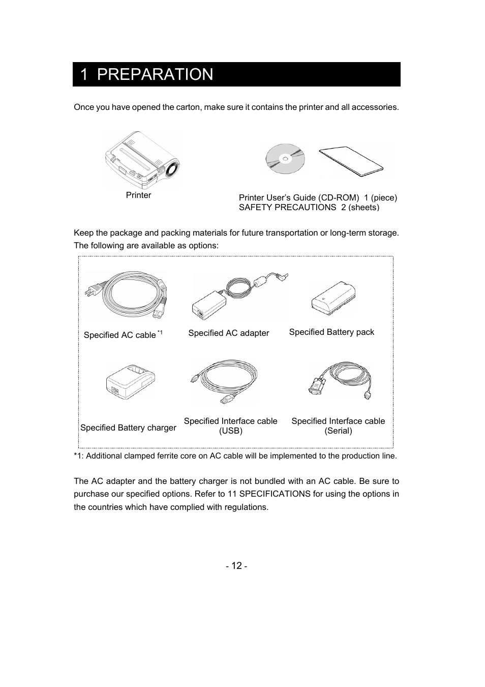 1 preparation | Seiko Instruments DPU-S445 User Manual | Page 16 / 46