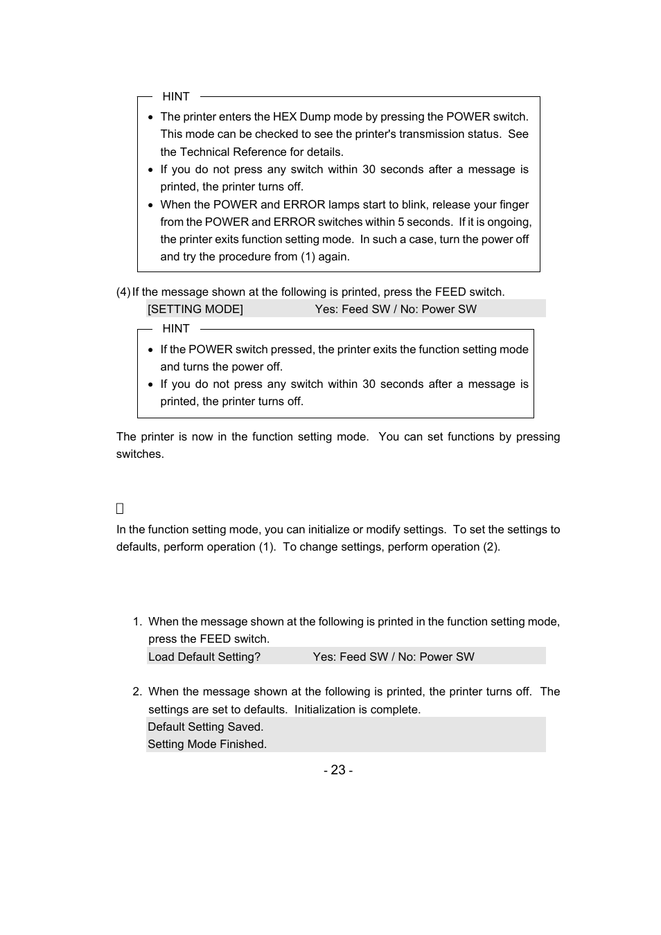 Changing settings | Seiko Instruments DPU-S445 User Manual | Page 27 / 46