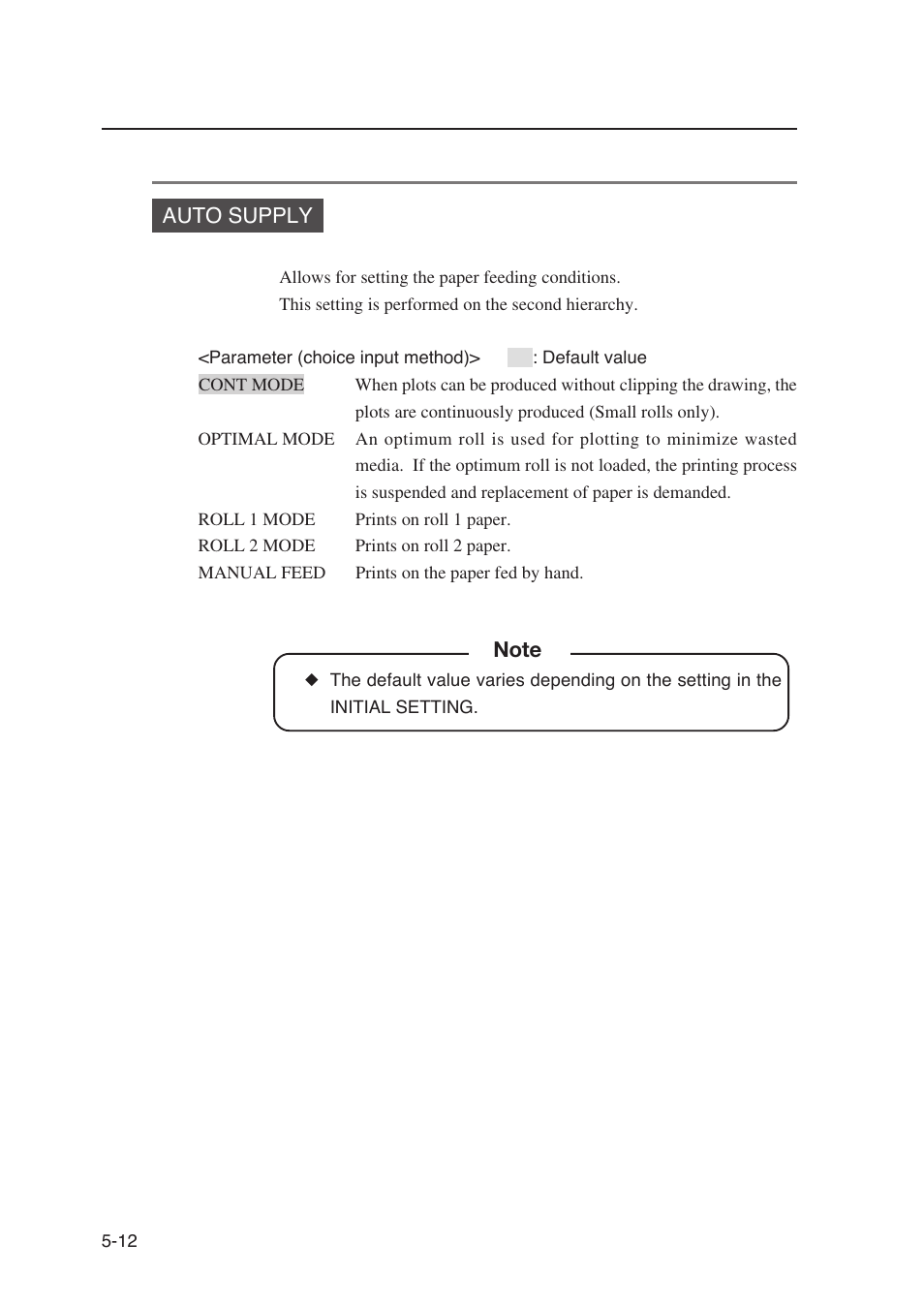 Auto supply | Seiko Instruments SII Black-and-White Raster Plotter LP-1020 User Manual | Page 130 / 290