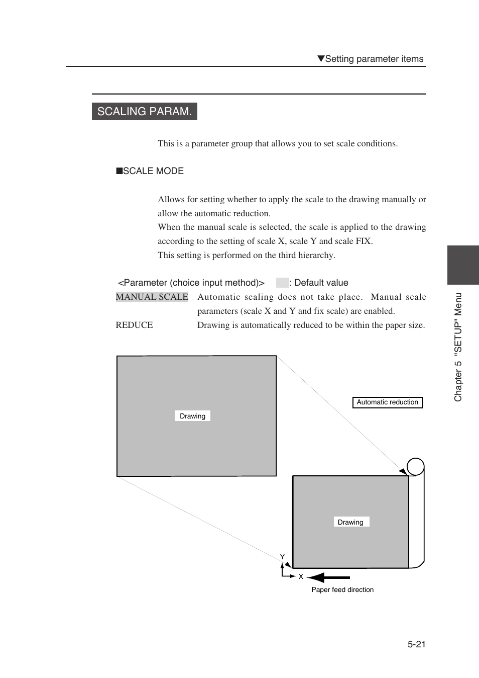 Scaling param | Seiko Instruments SII Black-and-White Raster Plotter LP-1020 User Manual | Page 139 / 290