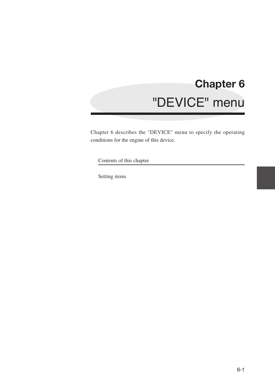 Chapter 6 "device" menu, Device" menu, Chapter 6 | Seiko Instruments SII Black-and-White Raster Plotter LP-1020 User Manual | Page 153 / 290