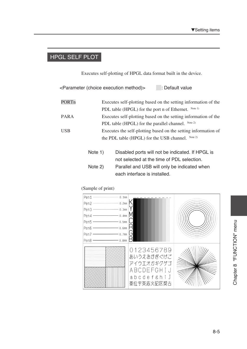 Hpgl self plot | Seiko Instruments SII Black-and-White Raster Plotter LP-1020 User Manual | Page 167 / 290
