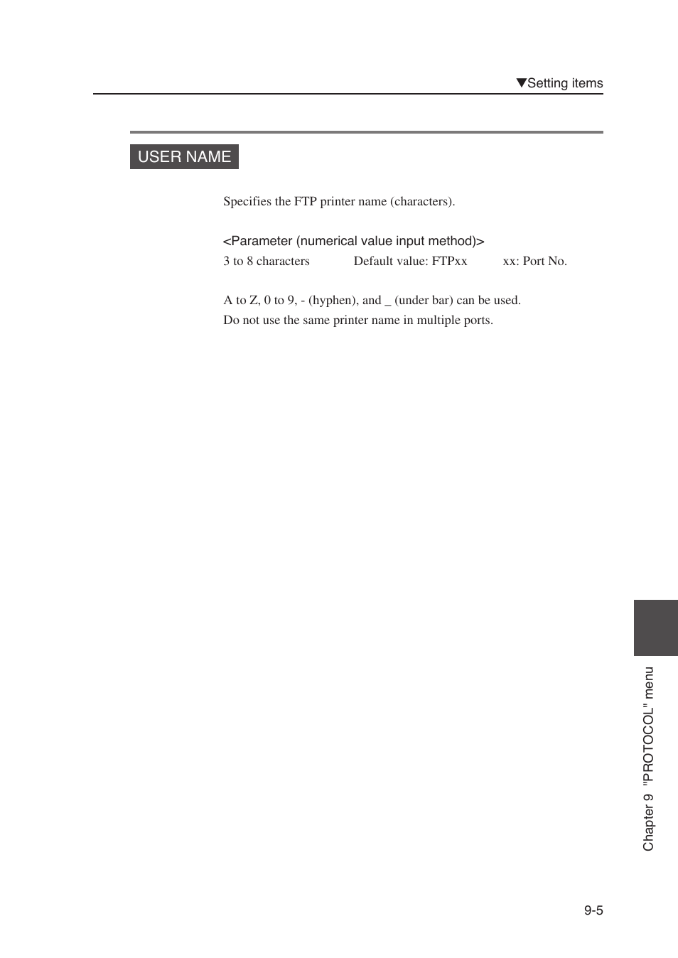 User name | Seiko Instruments SII Black-and-White Raster Plotter LP-1020 User Manual | Page 179 / 290