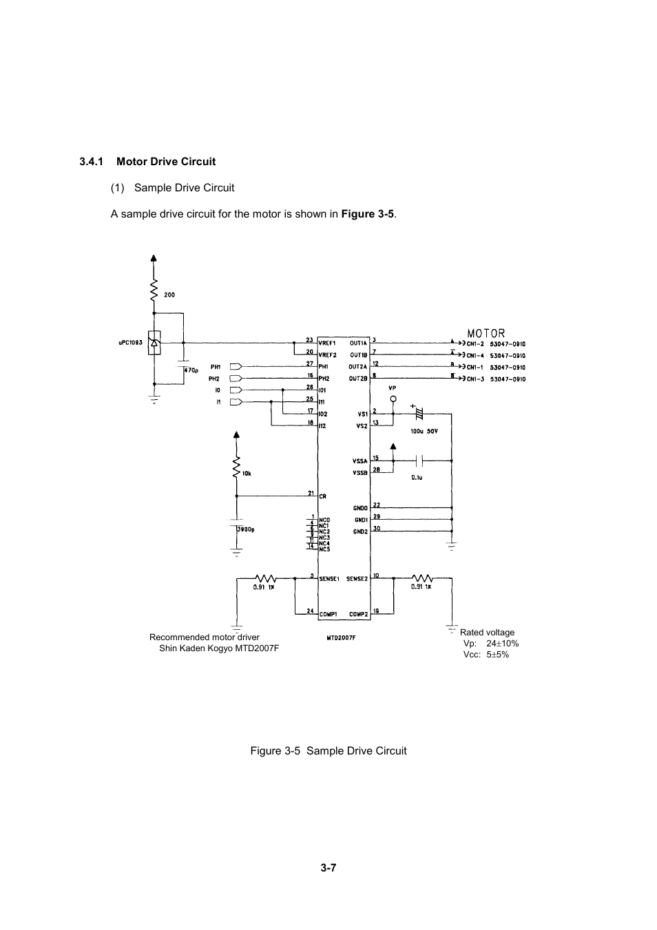 1 motor drive circuit | Seiko Instruments LTP F Series User Manual | Page 25 / 86