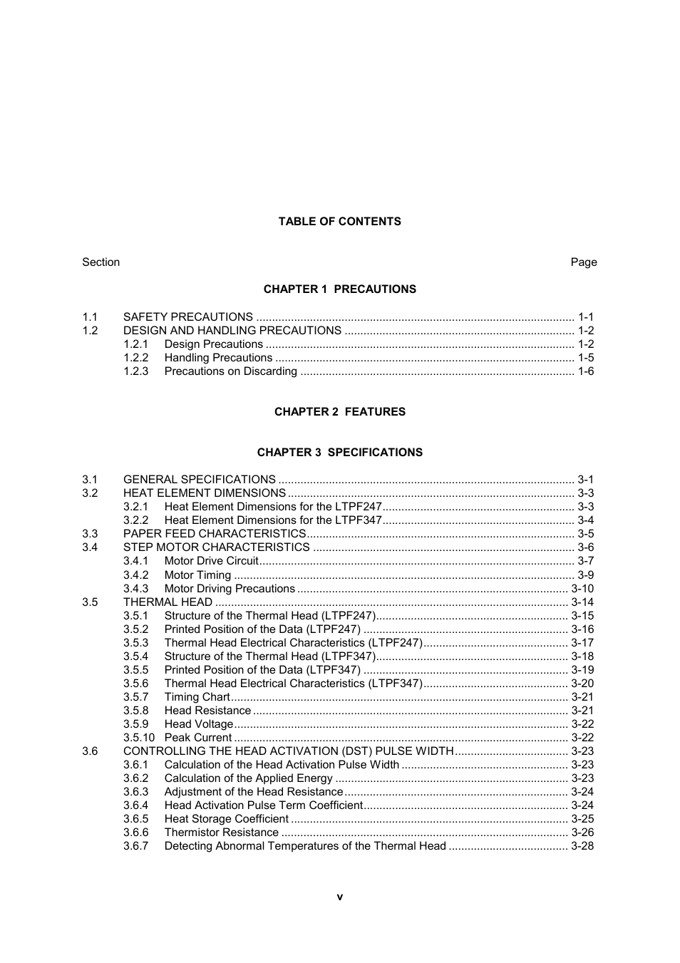 Seiko Instruments LTP F Series User Manual | Page 5 / 86