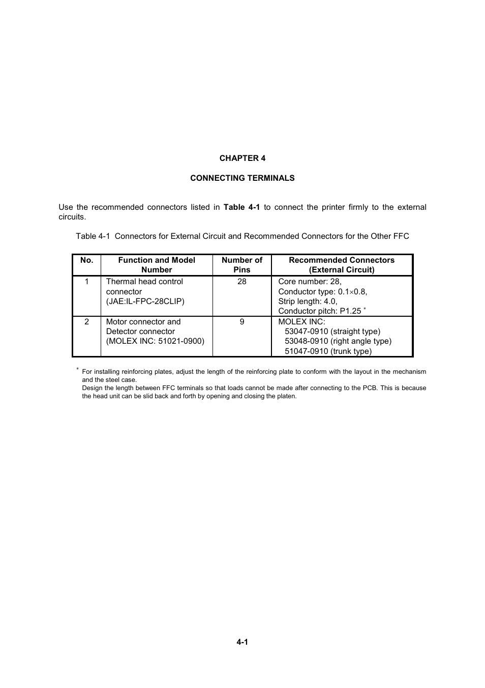 Chapter 4 connecting terminals | Seiko Instruments LTP F Series User Manual | Page 51 / 86