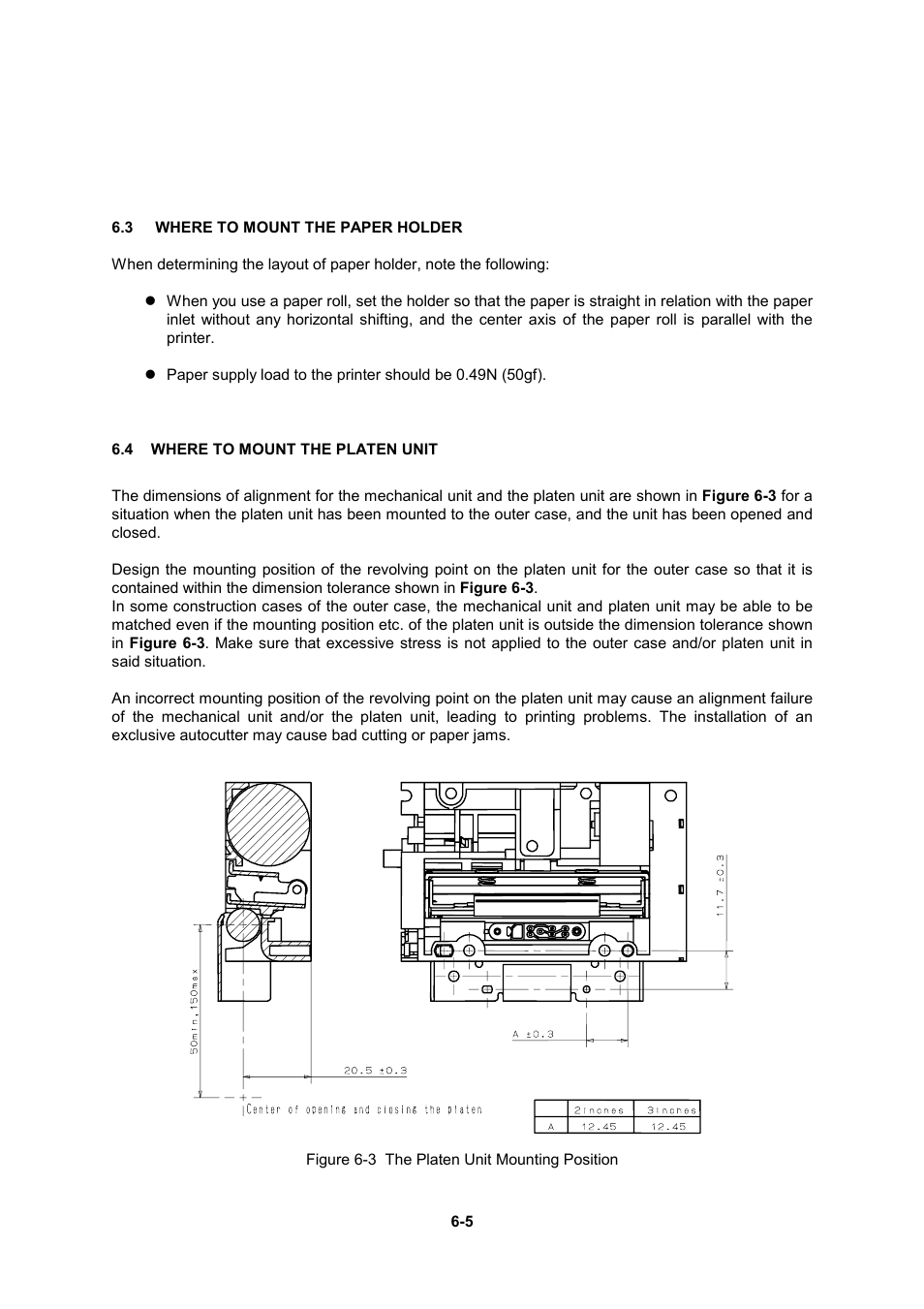 3 where to mount the paper holder, 4 where to mount the platen unit | Seiko Instruments LTP F Series User Manual | Page 63 / 86