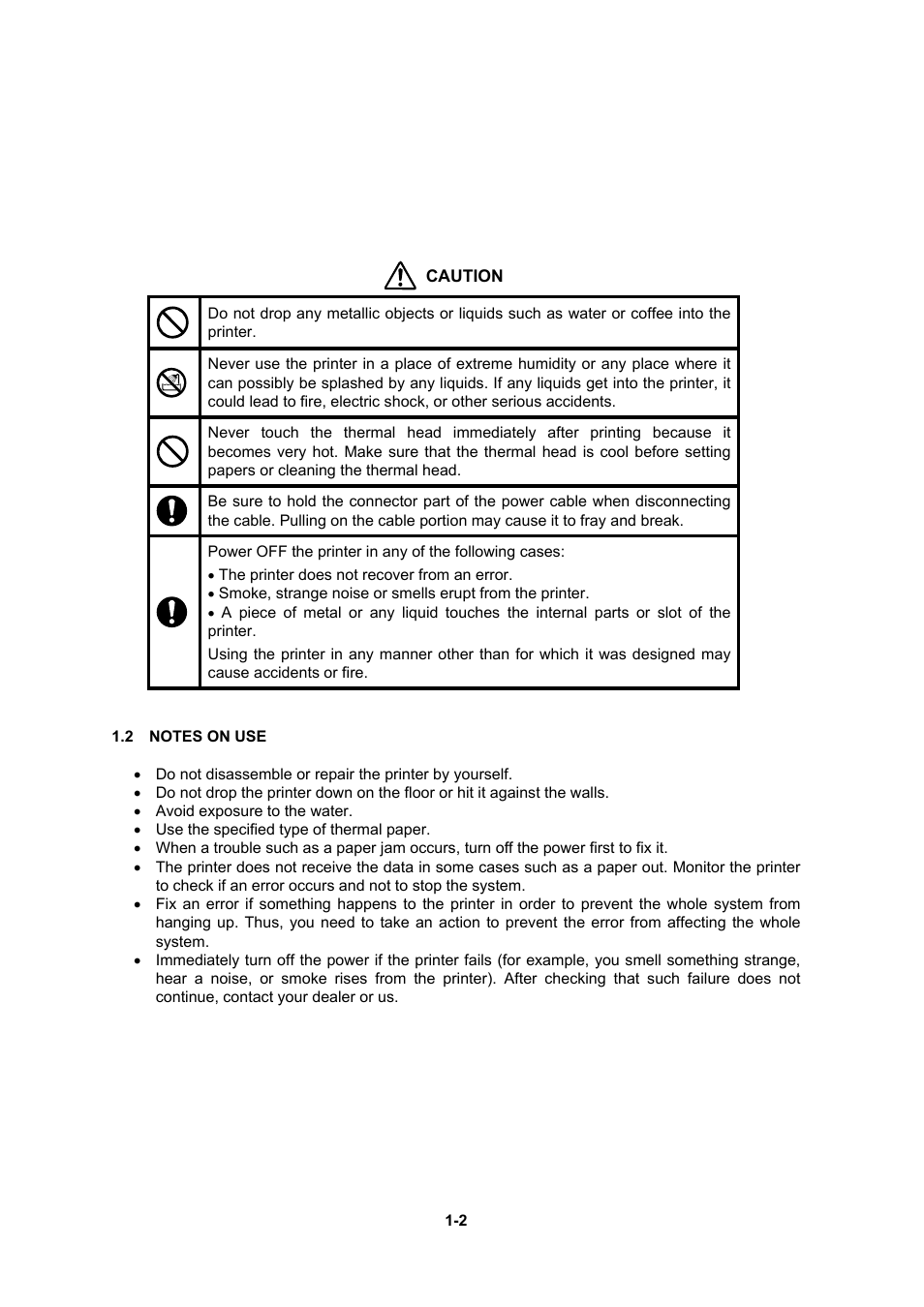 2 notes on use | Seiko Instruments DPU-30 User Manual | Page 10 / 84