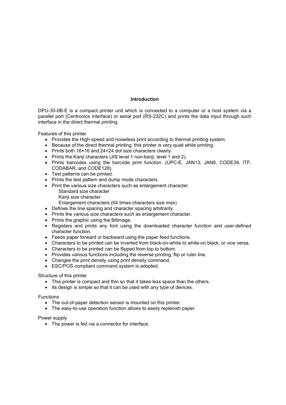 Introduction | Seiko Instruments DPU-30 User Manual | Page 3 / 84