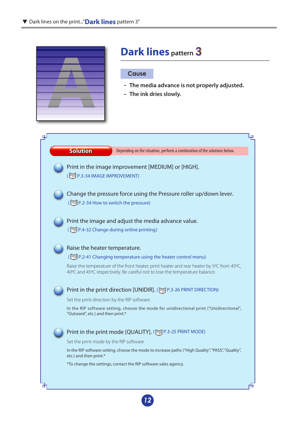 Dark lines | Seiko Instruments V-64S User Manual | Page 14 / 26