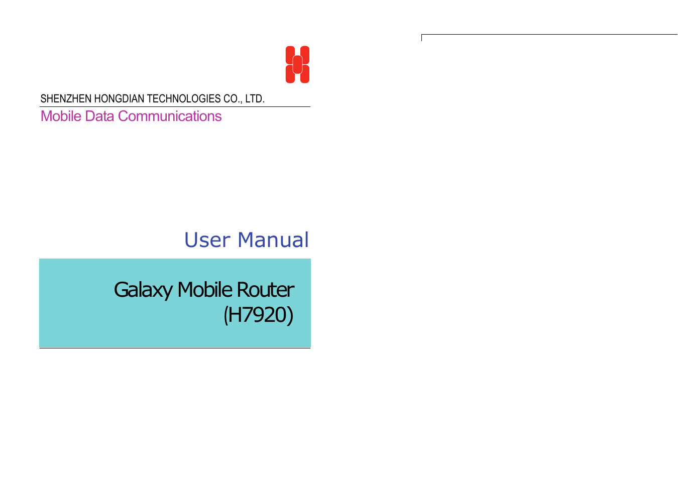 Shenzhen High Power Tech H7920 User Manual | 34 pages