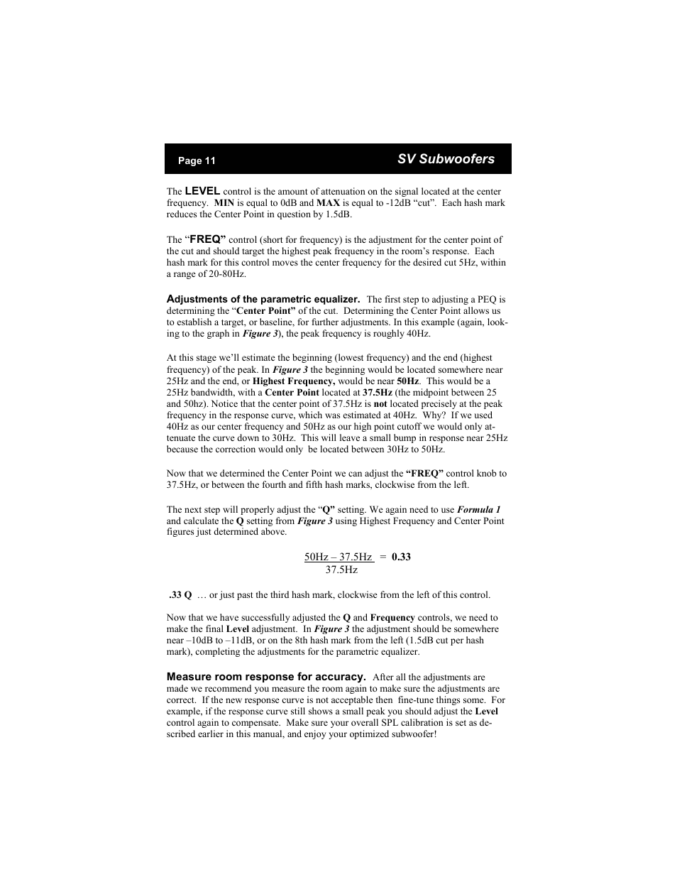 SV Sound SVS Subwoofer PB12-Ultra User Manual | Page 11 / 16
