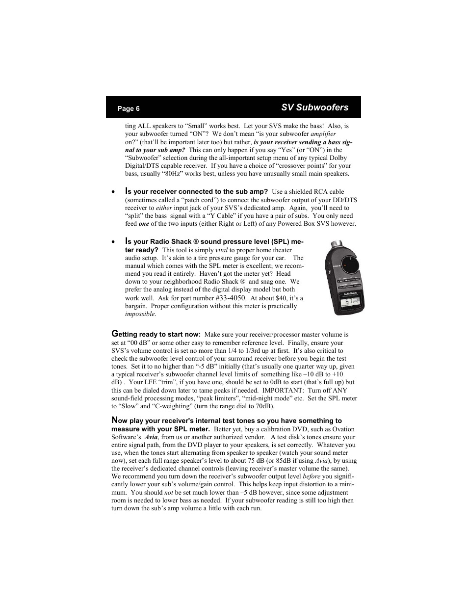 SV Sound SVS Subwoofer PB12-Ultra User Manual | Page 6 / 16