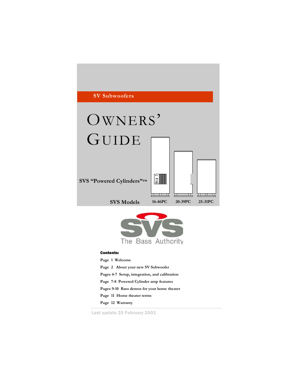 SV Sound 16-46PC  EN User Manual | 12 pages