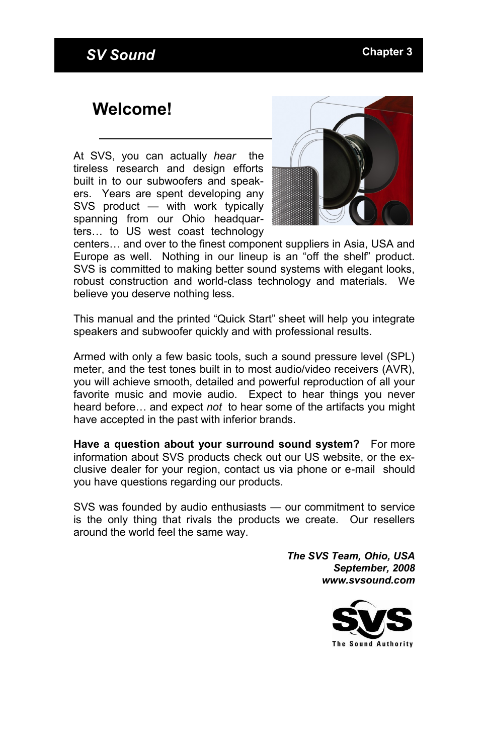 Welcome, Sv subwoofers, Sv sound | SV Sound PB10-NSD User Manual | Page 4 / 12