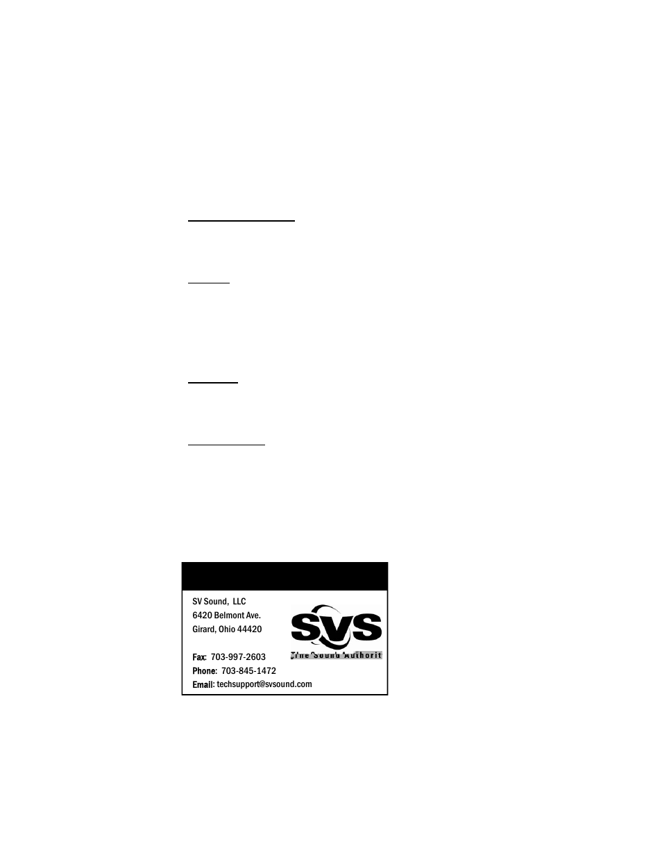 Terms and conditions | SV Sound SVS PB12-Plus User Manual | Page 20 / 20