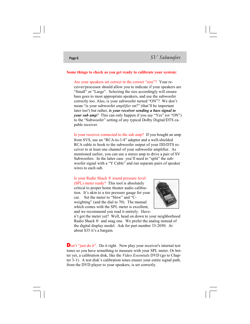 Sv subwoofers | SV Sound 20-39CS User Manual | Page 6 / 12