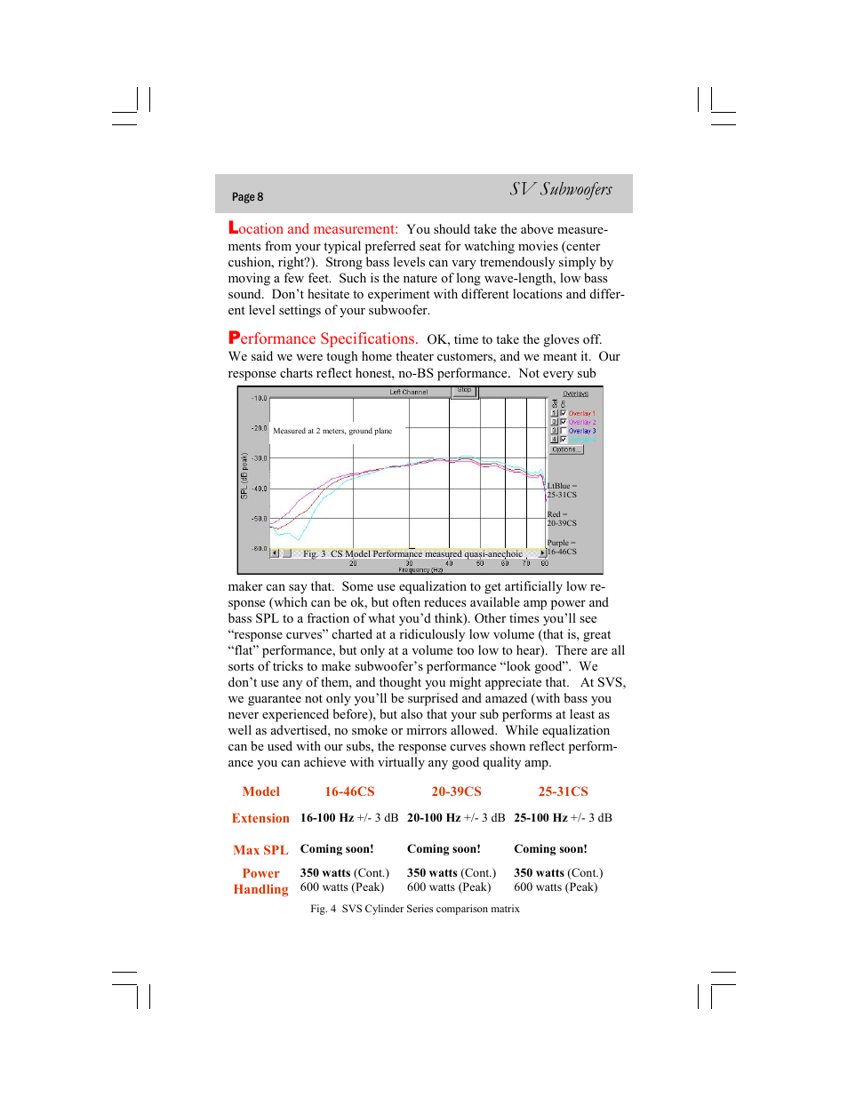 Sv subwoofers | SV Sound 20-39CS User Manual | Page 8 / 12