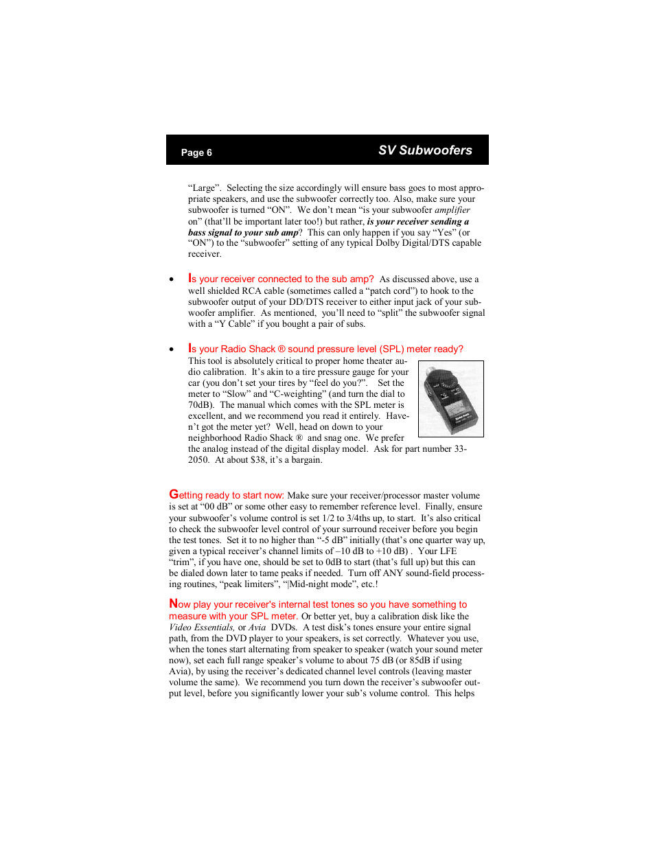 SV Sound 25-31PC+ User Manual | Page 6 / 12