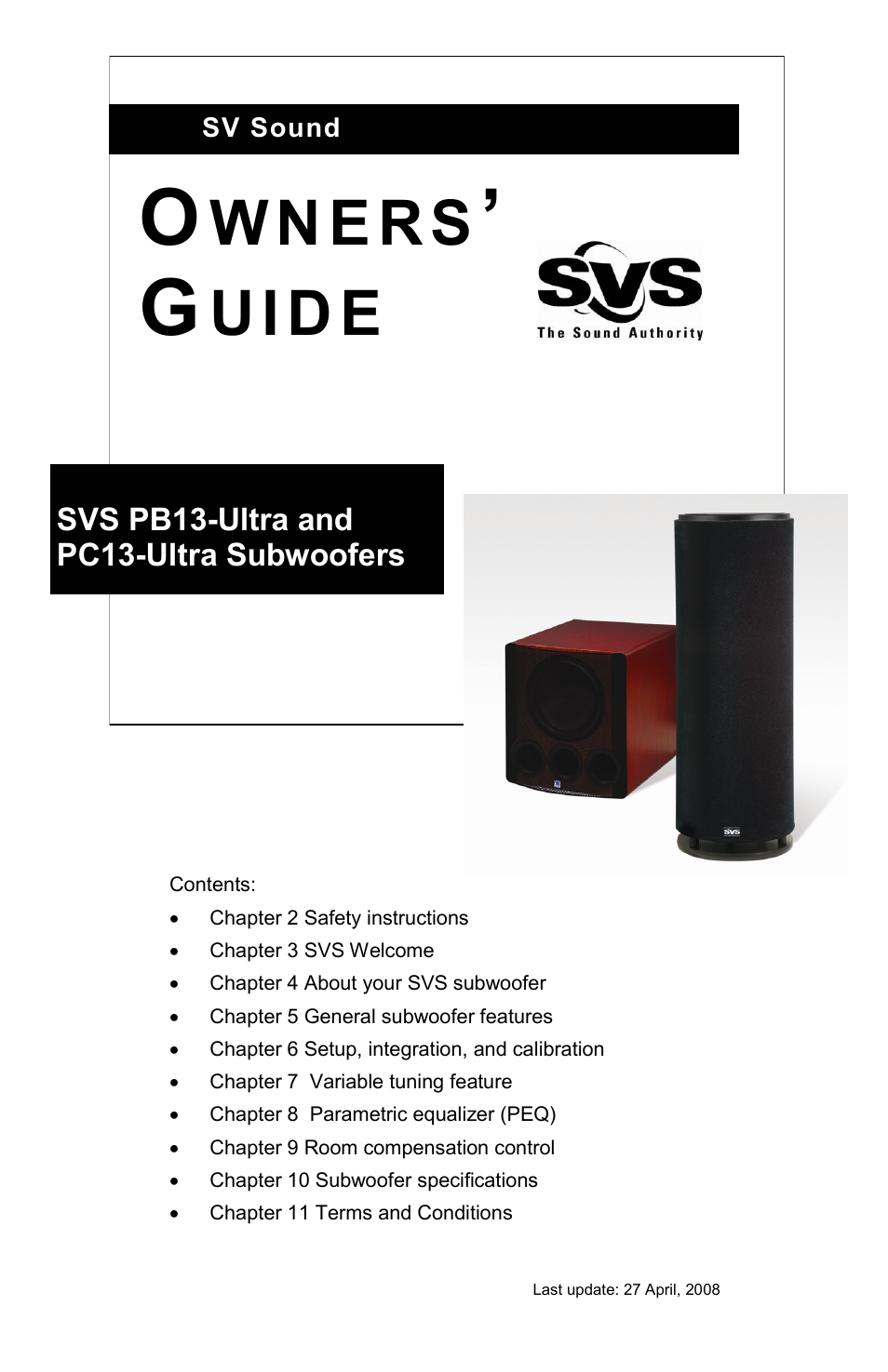 SV Sound PB13 User Manual | 22 pages